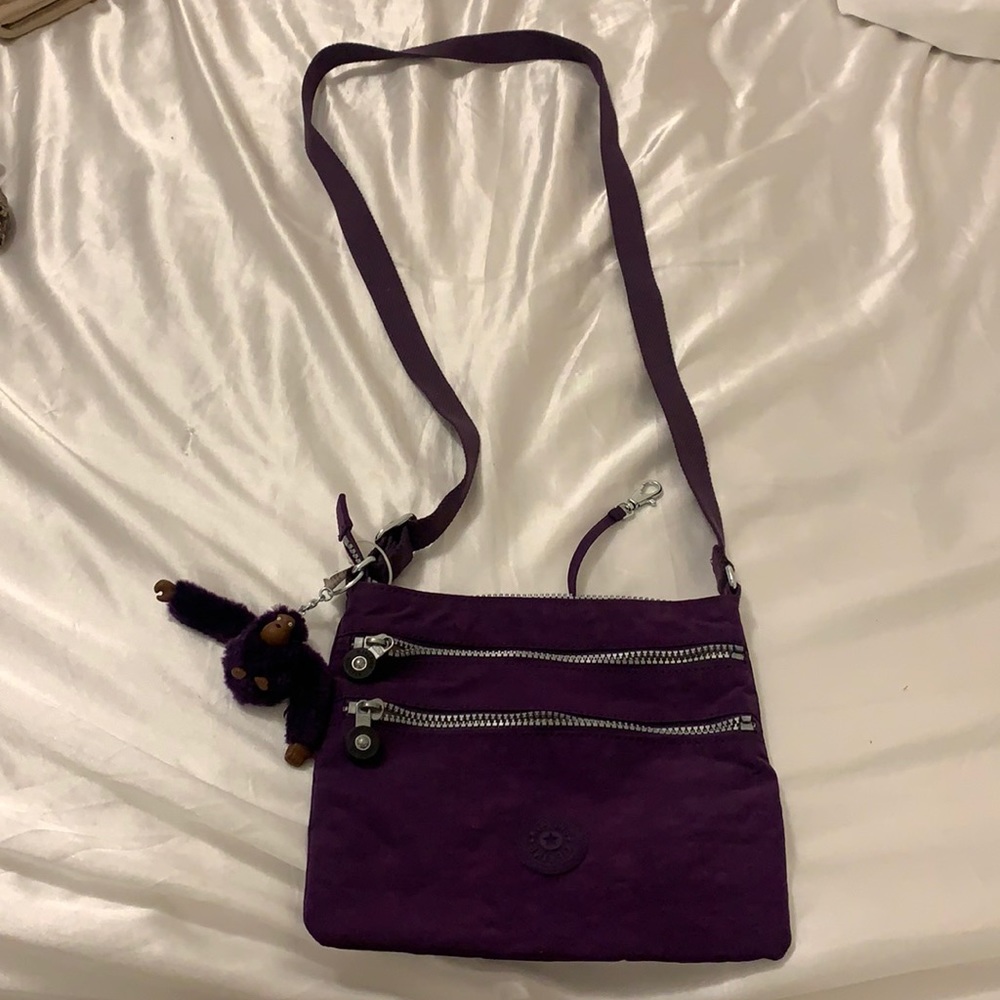 Purple Kipling Medium Sized Cross Body Purse